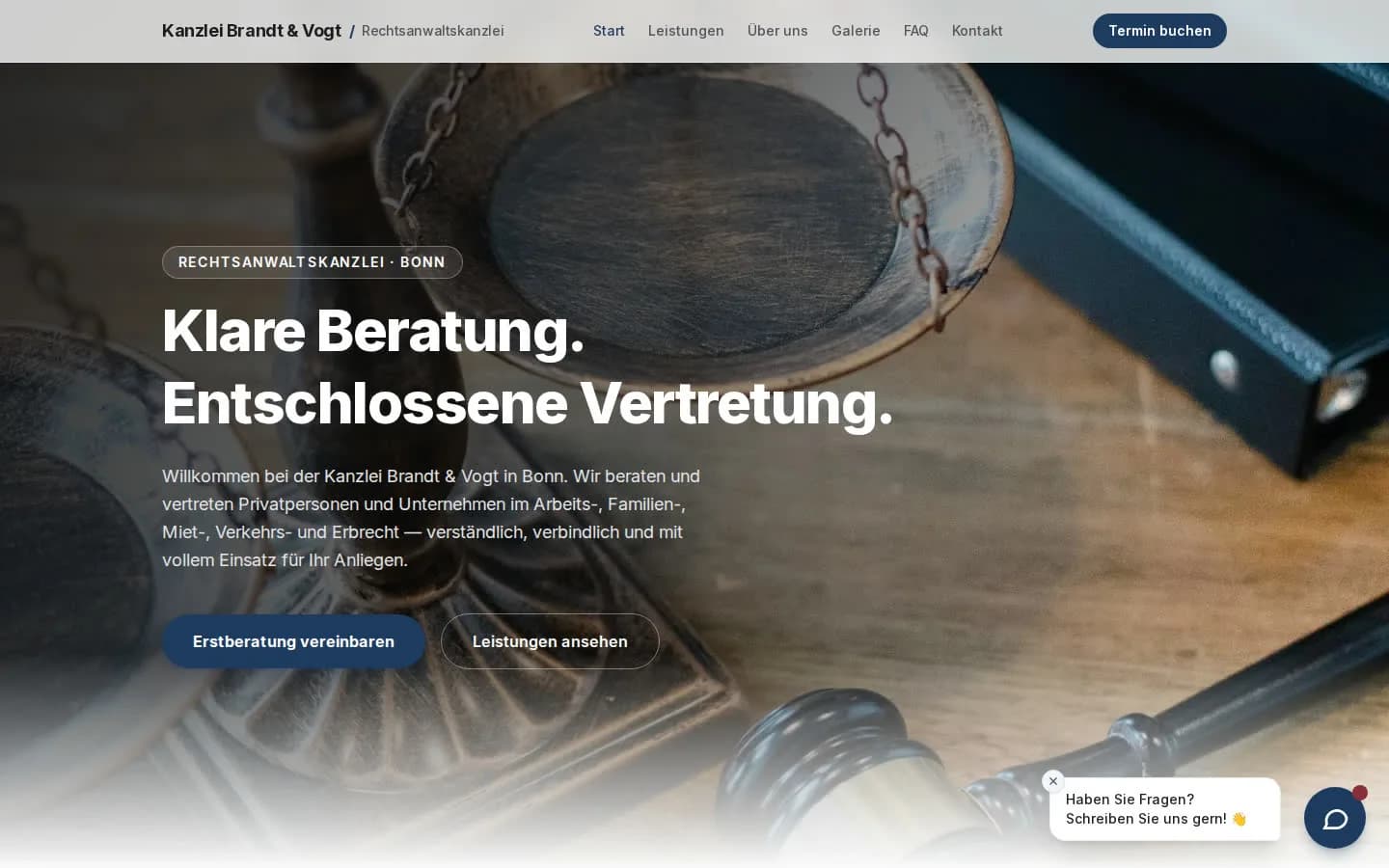 Brandt & Vogt — Rechtsanwälte · Multi-Page